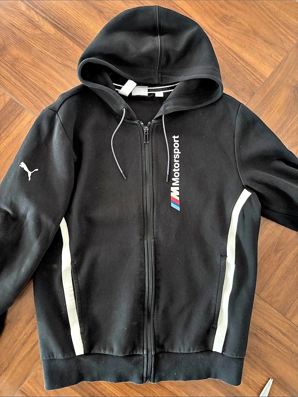 Puma BMW Motorsport Hoodie Black & White Size Medium Like New